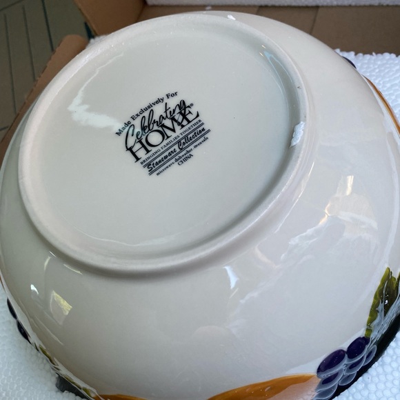 Home Interiors-Ch Retired Sonoma Villa Stoneware Mixing Bowls - Picture 3 of 5